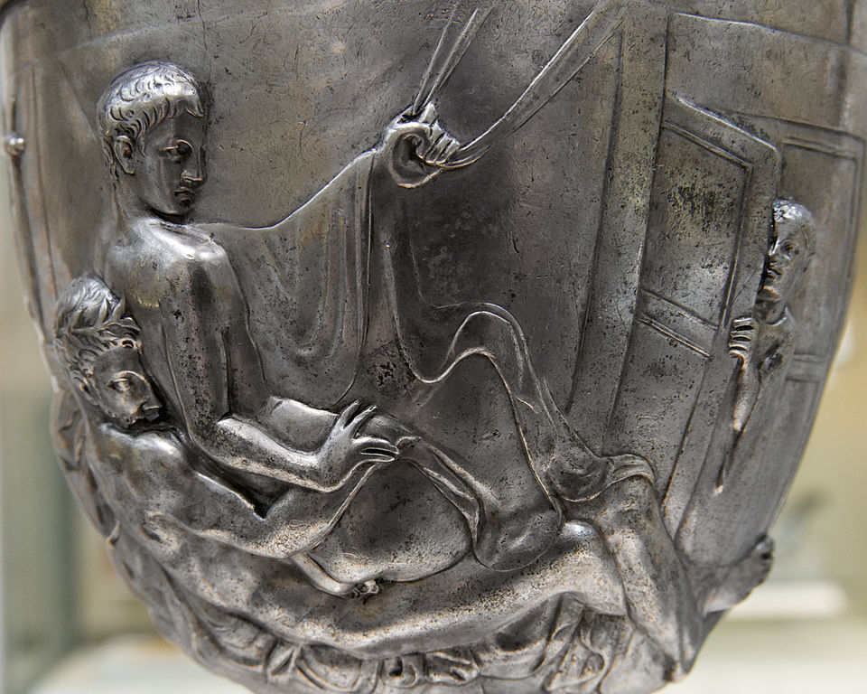 Warren Cup. Roman artwork.